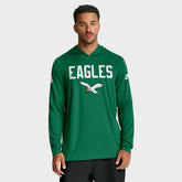 Philadelphia Eagles Big & Tall Alt Pack Dri-FIT Long Sleeve Hoodie T-Shirt - Kelly Green | Nike for sale