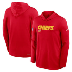 Kansas City Chiefs Big & Tall Sideline Dri-FIT Long Sleeve Hoodie T-Shirt - Red | Nike sale