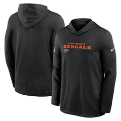 Cincinnati Bengals Big & Tall Sideline Dri-FIT Long Sleeve Hoodie T-Shirt - Black | Nike sale