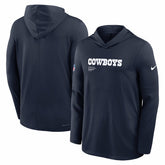 Dallas Cowboys Big & Tall Sideline Dri-FIT Long Sleeve Hoodie T-Shirt - Navy | Nike sale