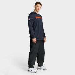 Chicago Bears Big & Tall Sideline Dri-FIT Long Sleeve Hoodie T-Shirt - Navy | Nike for sale