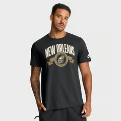 New Orleans Saints Rewind Front and Back Hit Essential T-Shirt - Black | Nike for sale