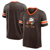 Cleveland Browns Hometown Premium Hashmark V-Neck T-Shirt - Brown outlet