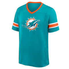 Miami Dolphins Hometown Premium Hashmark V-Neck T-Shirt - Aqua sale