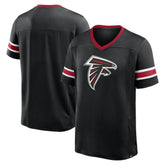 Atlanta Falcons Hometown Premium Hashmark V-Neck T-Shirt - Black on sale
