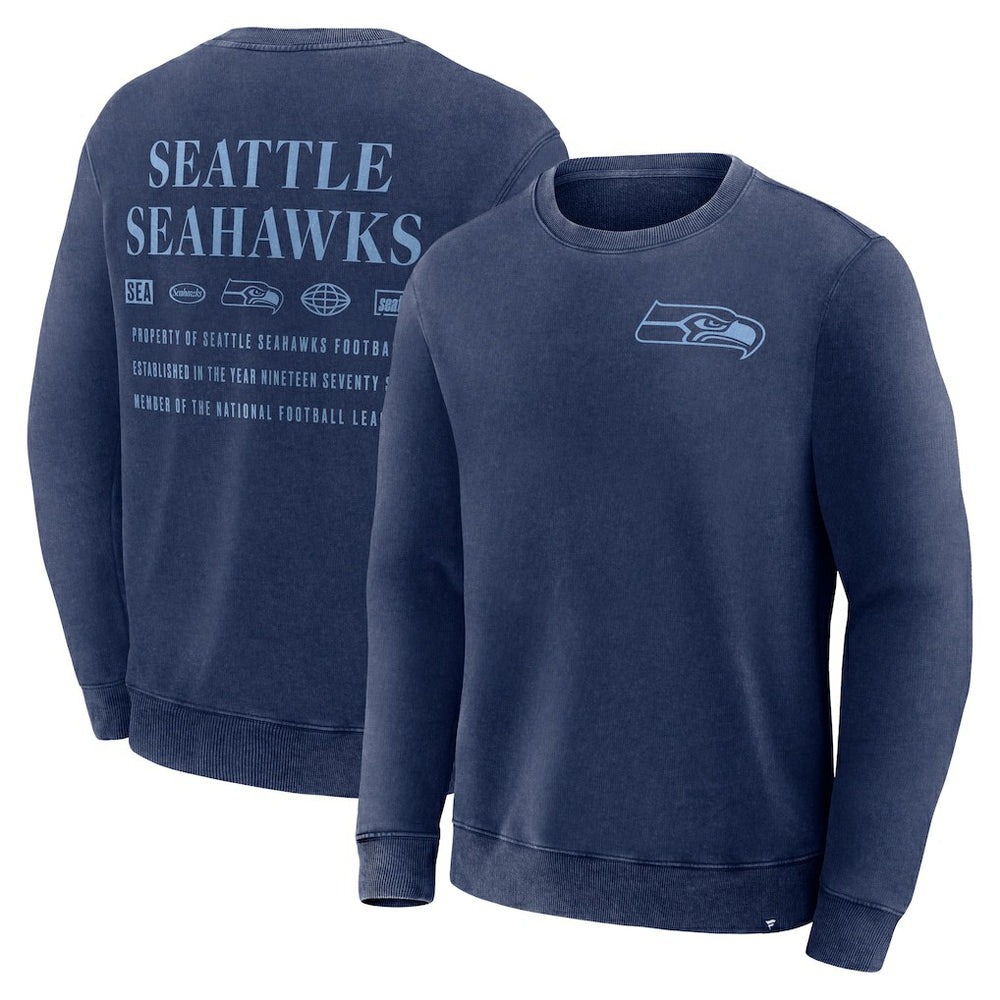 Seattle Seahawks Deep Route Pullover Sweatshirt - Navy cheap