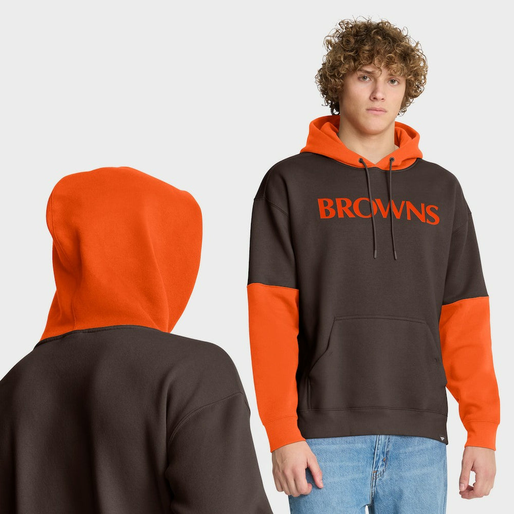 Cleveland Browns Helmet Retro Pullover Hoodie - Brown on sale