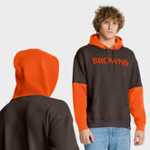 Cleveland Browns Helmet Retro Pullover Hoodie - Brown on sale