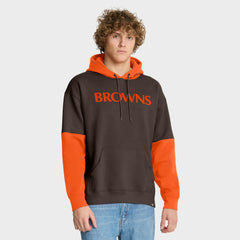 Cleveland Browns Helmet Retro Pullover Hoodie - Brown on sale