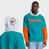 Miami Dolphins Helmet Retro Pullover Hoodie - Aqua sale