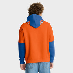 Denver Broncos Helmet Retro Pullover Hoodie - Orange outlet