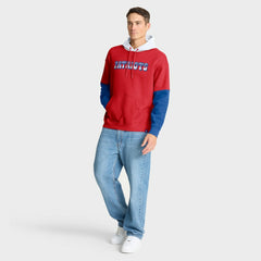 New England Patriots Helmet Retro Pullover Hoodie - Red discount