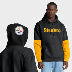 Pittsburgh Steelers Helmet Pullover Hoodie - Black discount