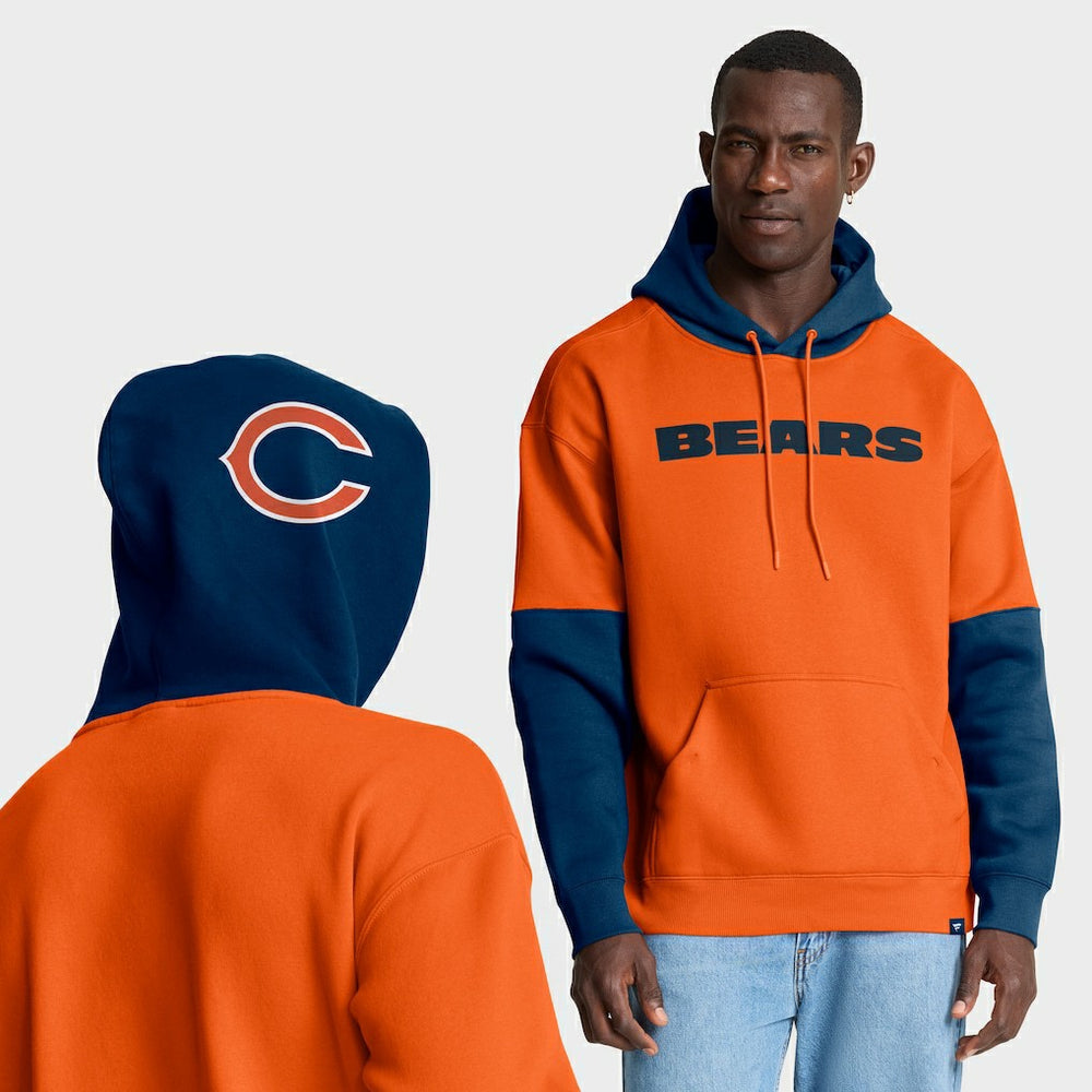 Chicago Bears Helmet Pullover Hoodie - Orange outlet