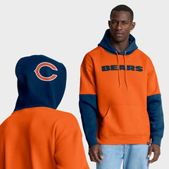 Chicago Bears Helmet Pullover Hoodie - Orange outlet