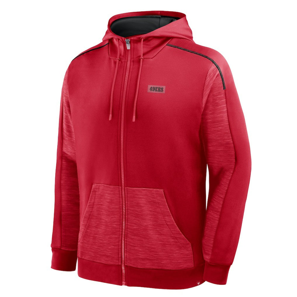 San Francisco 49ers Checkdown Pass Full-Zip Hoodie - Scarlet for sale