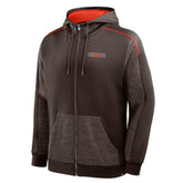 Cleveland Browns Checkdown Pass Full-Zip Hoodie - Brown for sale