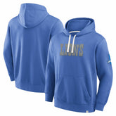 Detroit Lions New Horizons Heritage Pullover Hoodie - Blue on sale