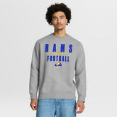 Los Angeles Rams Powerful Throw Legacy Pullover Sweatshirt - Heather Gray cheap