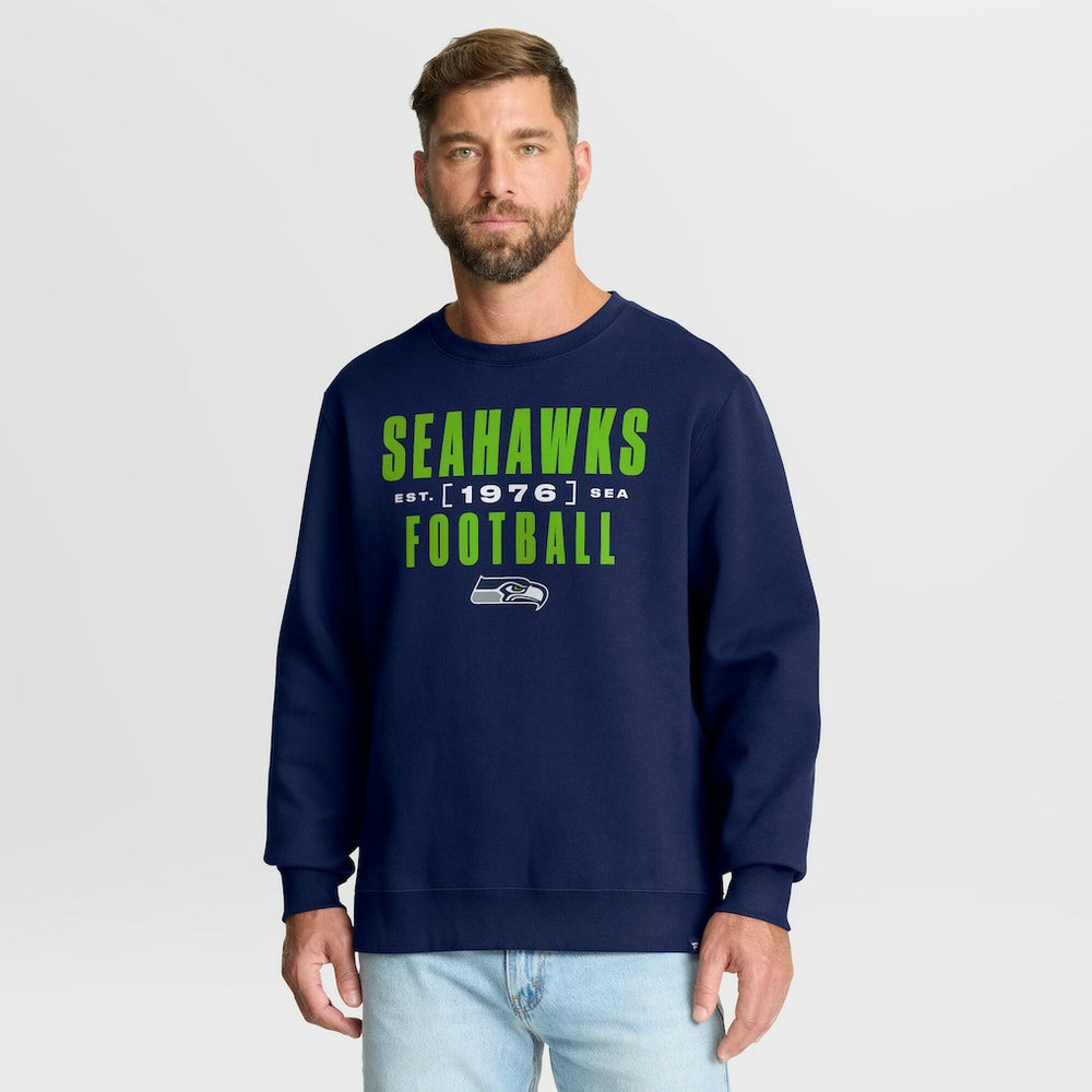 Seattle Seahawks Powerful Throw Legacy Pullover Sweatshirt - College Navy discount