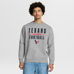 Houston Texans Powerful Throw Legacy Pullover Sweatshirt - Heather Gray discount