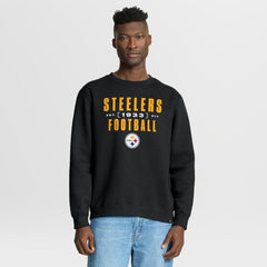 Pittsburgh Steelers Powerful Throw Legacy Pullover Sweatshirt - Black discount