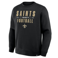 New Orleans Saints Powerful Throw Legacy Pullover Sweatshirt - Black on sale