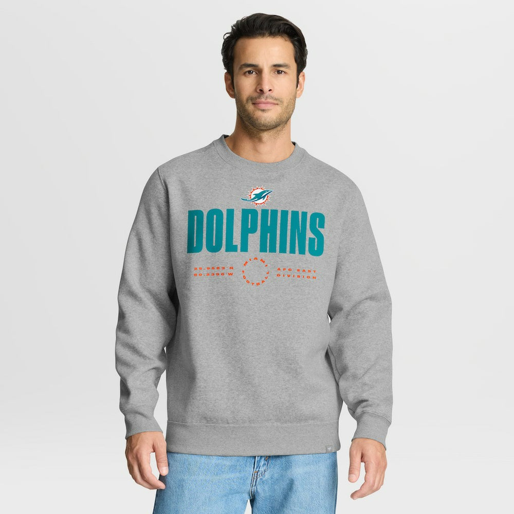 Miami Dolphins Direct Handoff Legacy Pullover Sweatshirt - Heather Gray for sale