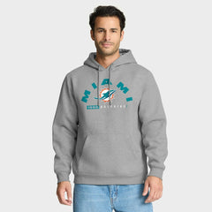 Miami Dolphins Delay of Game Legacy Pullover Hoodie - Heather Gray discount