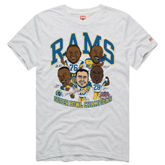Los Angeles Rams Homage Unisex Super Bowl XXXIV Champs Player Graphic Tri-Blend T-Shirt - Ash cheap