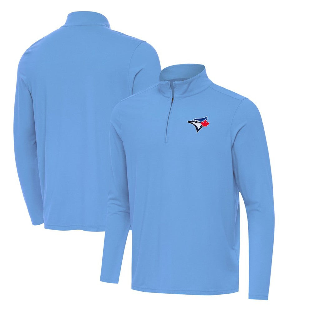 Toronto Blue Jays Antigua Intent Quarter-Zip Top - Powder Blue