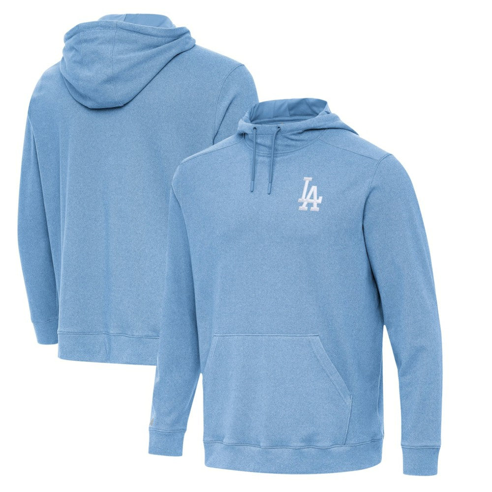 Los Angeles Dodgers Antigua Cloud Pullover Hoodie - Heather Powder Blue