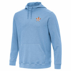 Houston Astros Antigua Cloud Pullover Hoodie - Heather Powder Blue