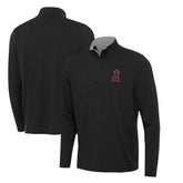 Los Angeles Angels Antigua Content Quarter-Zip Top - Black