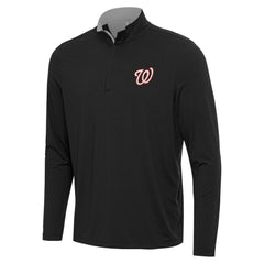 Washington Nationals Antigua Content Quarter-Zip Top - Black