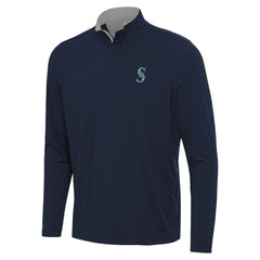 Seattle Mariners Antigua Content Quarter-Zip Top - Navy