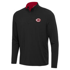 Cincinnati Reds Antigua Content Quarter-Zip Top - Black