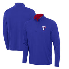 Texas Rangers Antigua Content Quarter-Zip Top - Royal