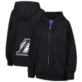 Los Angeles Lakers Terez Women's Oversized Allover Gemstone Full-Zip Hoodie - Black sale