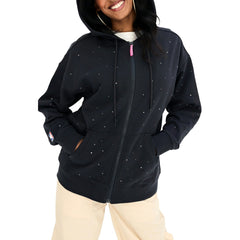 Los Angeles Lakers Terez Women's Oversized Allover Gemstone Full-Zip Hoodie - Black sale