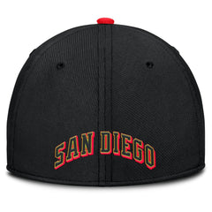 San Diego Padres Neon 90s Rise SwooshFlex Hat - Crimson/Black | Nike