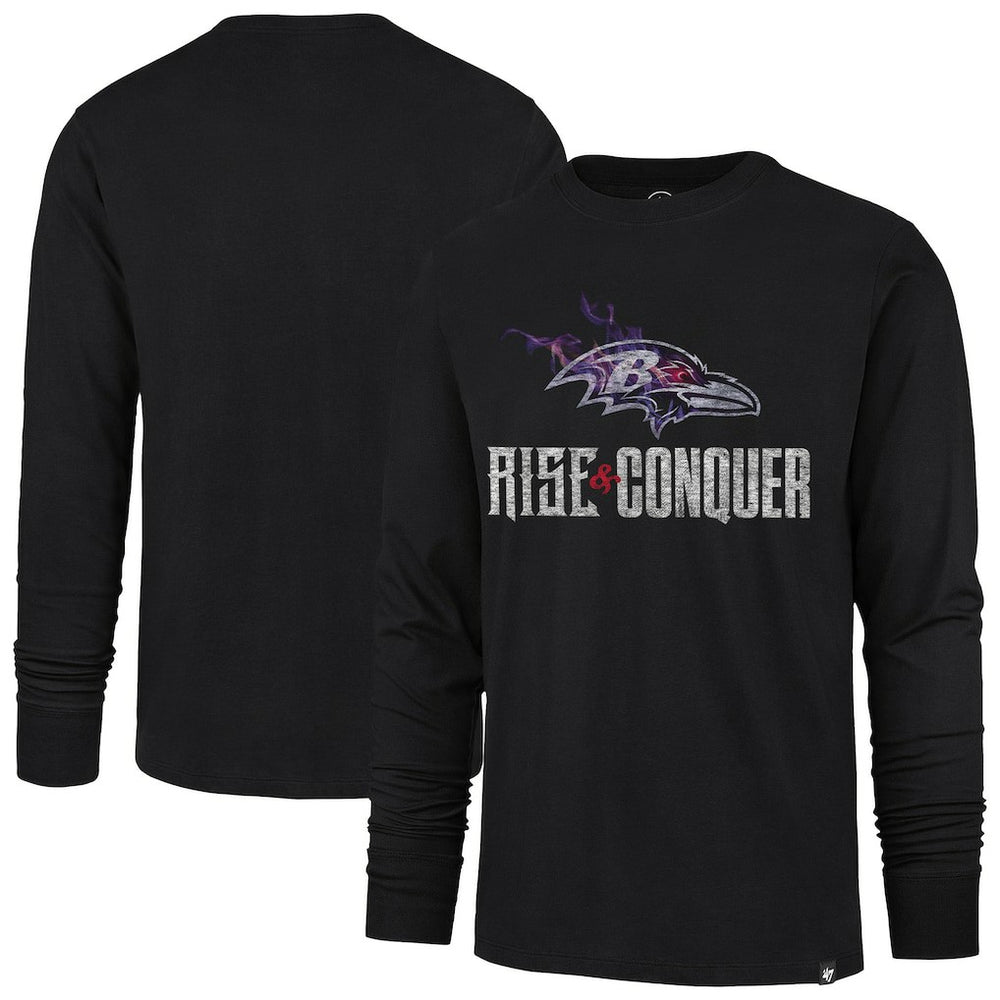 Baltimore Ravens '47 Rise and Conquer Franklin Long Sleeve T-Shirt - Black online
