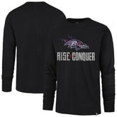 Baltimore Ravens '47 Rise and Conquer Franklin Long Sleeve T-Shirt - Black online