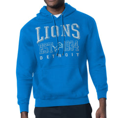 Detroit Lions Starter Retro Team Logo Pullover Hoodie - Blue sale