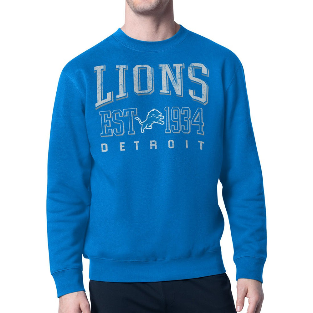 Detroit Lions Starter Retro Team Logo Pullover Sweatshirt - Royal discount