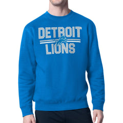 Detroit Lions Starter Mesh Look Retro Team Logo Pullover Sweatshirt - Blue online