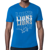 Detroit Lions Starter Four Team Name Retro Logo T-Shirt - Blue discount