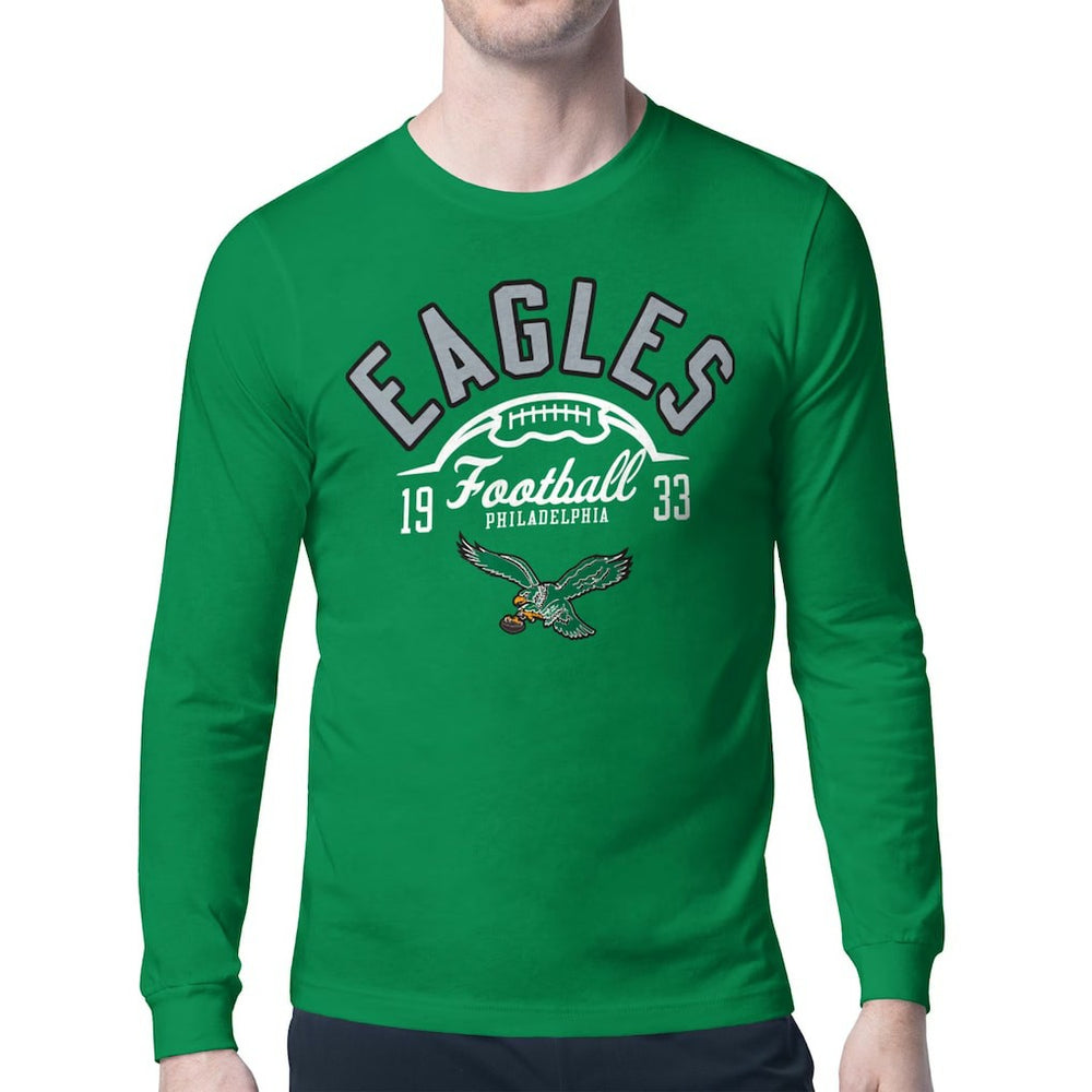 Philadelphia Eagles Starter Half Ball Retro Logo Long Sleeve T-Shirt - Kelly Green sale