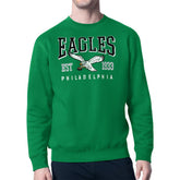 Philadelphia Eagles Starter Team Retro Logo Fleece Tri-Blend Pullover Sweatshirt - Kelly Green discount