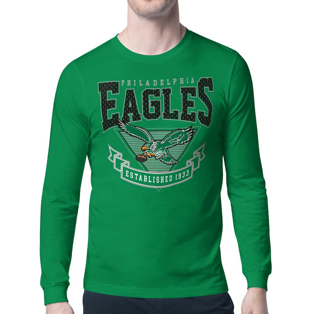 Philadelphia Eagles Starter Retro Team Logo Long Sleeve T-Shirt - Kelly Green on sale